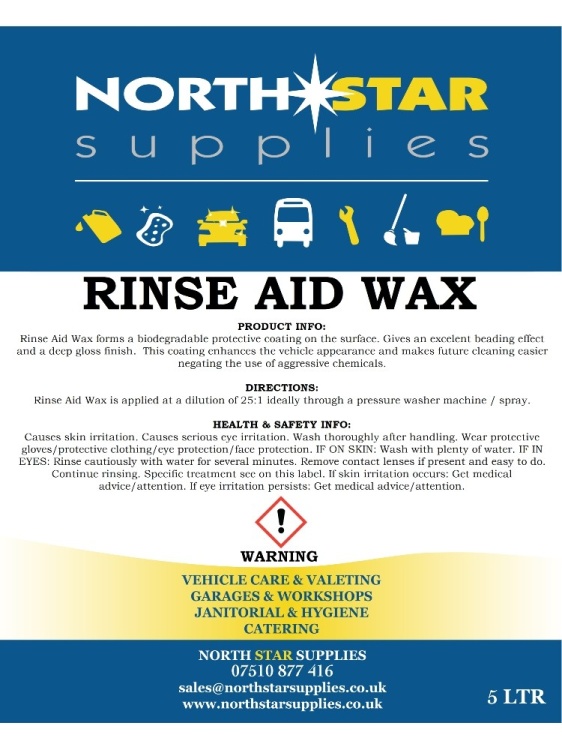 Rinse Aid Wax - North Star Supplies