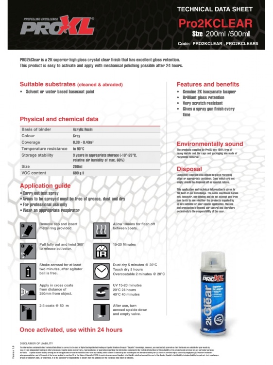 PROXL - Pro2Kclear Aerosol 500ml