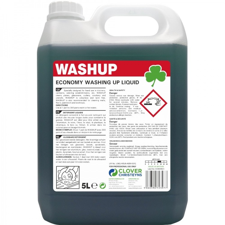 Clover Chemicals Wash Up Concentrated Liquid Detergent 432